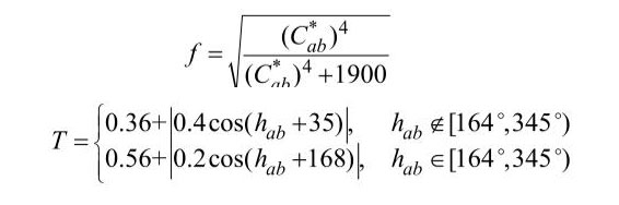 CMC色差计算公式02