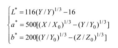 CIE1976LAB由CIE1931XYZ系统之间转换关系01