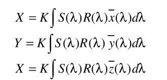 反射物体的三刺激值